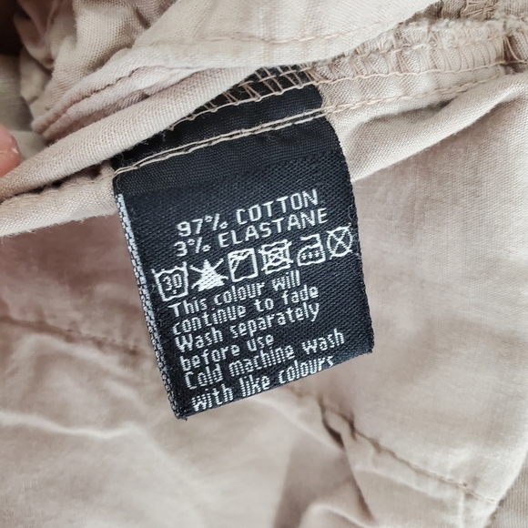 All About Eve Capri Pants Womens 10 Khaki Hi Rise Bareback Stretch (29x24.5) - Picture 11 of 13